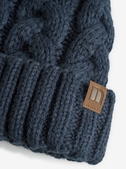 Navy Blue Cable Knit Pom Hat (1-16yrs) - Image 5 of 5