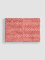 JoJo Maman Bébé Dusky Pink Cable Knitted Neck Cosy Scarf - Image 2 of 4
