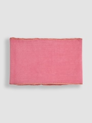 JoJo Maman Bébé Dusky Pink Cable Knitted Neck Cosy Scarf - Image 3 of 4