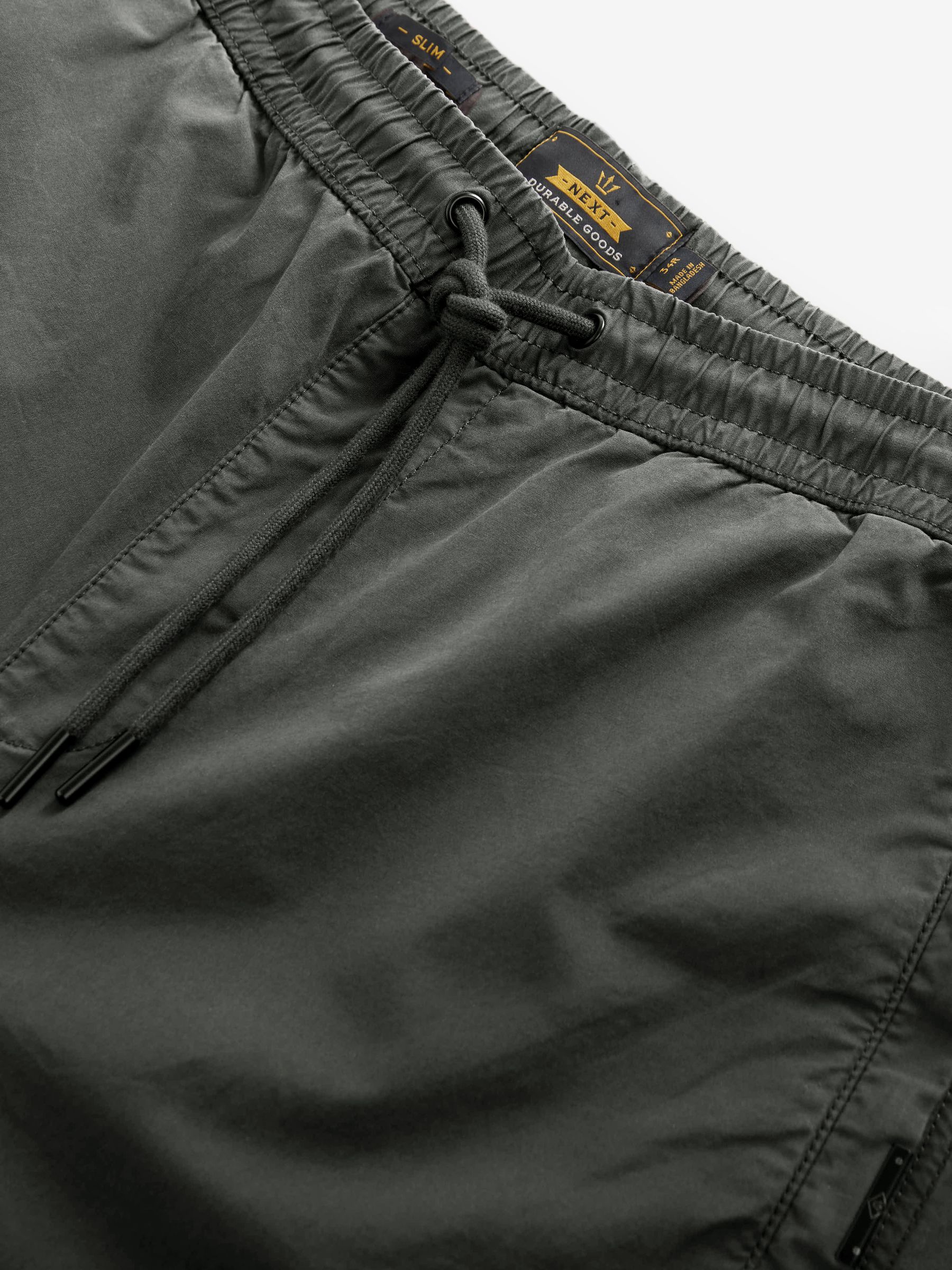 Buy Black/Charcoal Grey Slim Tapered Fit Stretch Utility Cargo Trousers 2  Pack from the Next UK online shop