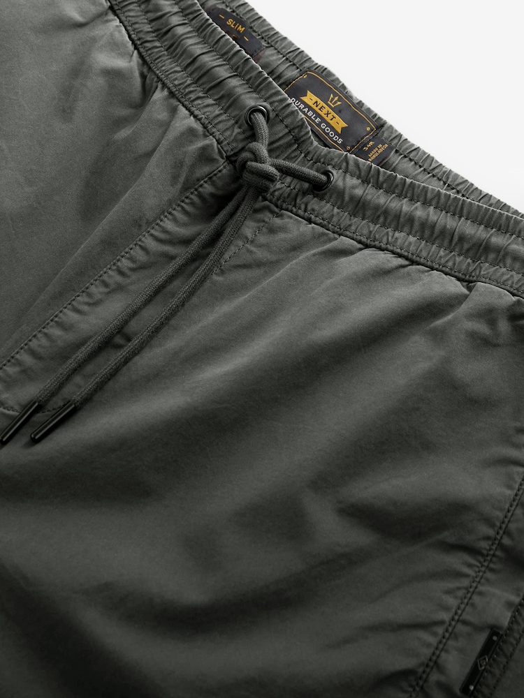Gris Noir/anthracite - Coupe slim fuselée - Pantalon cargo extensible utilitaire 2 Pack - Image 13 of 17