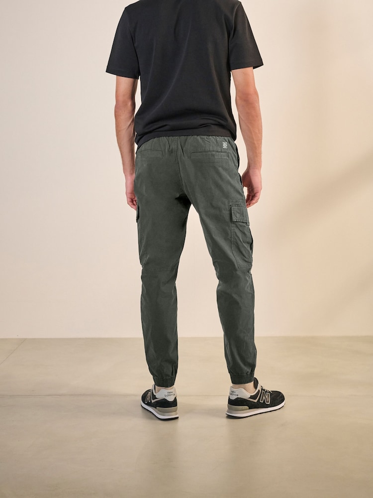 Gris Noir/anthracite - Coupe slim fuselée - Pantalon cargo extensible utilitaire 2 Pack - Image 4 of 17