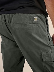 Black/Charcoal Grey Slim Tapered Fit Stretch Utility Cargo Trousers 2 Pack - Image 5 of 17