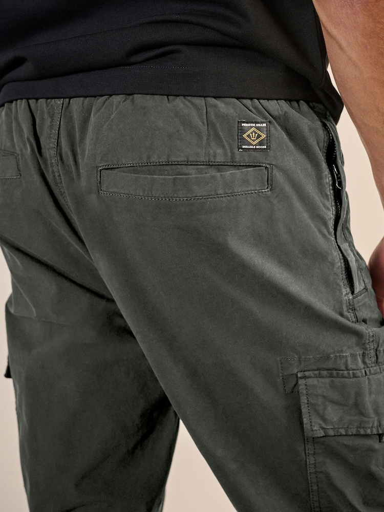 Gris Noir/anthracite - Coupe slim fuselée - Pantalon cargo extensible utilitaire 2 Pack - Image 5 of 17