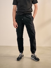 Black/Charcoal Grey Slim Tapered Fit Stretch Utility Cargo Trousers 2 Pack - Image 7 of 17