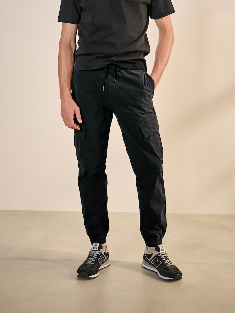 Gris Noir/anthracite - Coupe slim fuselée - Pantalon cargo extensible utilitaire 2 Pack - Image 7 of 17