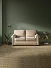 Jay-Be Brushed Twill Linen Cream Heritage 2 Seater Sofa Bed - Image 1 of 6