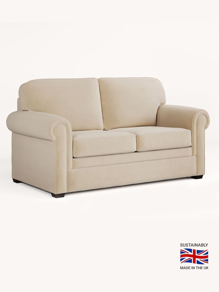 Jay-Be Brushed Twill Linen Cream Heritage 2 Seater Sofa Bed - Image 2 of 6