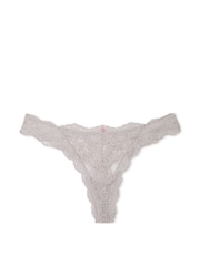 Victoria's Secret Silver Pearl Grey Thong Lace Knickers - Image 3 of 3