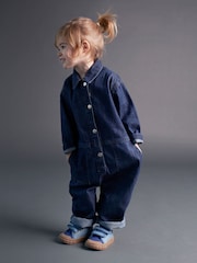 KIDLY Blue 100% Cotton Jumpsuit - Image 1 of 7