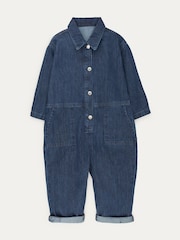KIDLY Blue 100% Cotton Jumpsuit - Image 3 of 7