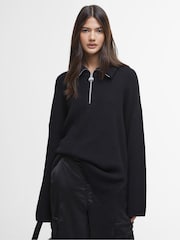 Barbour® International Franchesca Funnel Neck Half Zip Knitted Jumper - Image 1 of 6
