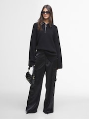 Barbour® International Franchesca Funnel Neck Half Zip Knitted Jumper - Image 3 of 6