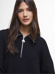 Barbour® International Franchesca Funnel Neck Half Zip Knitted Jumper - Image 4 of 6