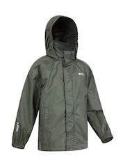 Mountain Warehouse Bottle Green Kids Pakka II Waterproof Jacket - Image 2 of 5