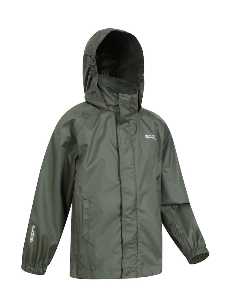 Mountain Warehouse Bottle Green Kids Pakka II Waterproof Jacket - Image 2 of 5