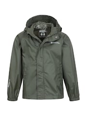 Mountain Warehouse Bottle Green Kids Pakka II Waterproof Jacket - Image 5 of 5