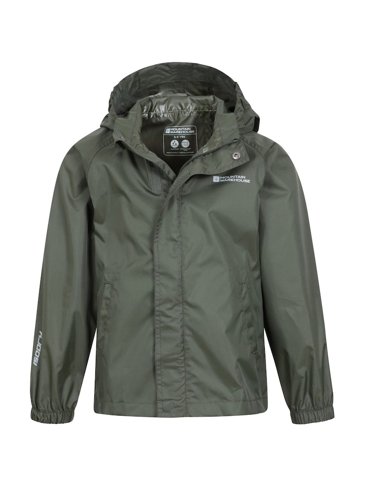 Mountain Warehouse Bottle Green Kids Pakka II Waterproof Jacket - Image 5 of 5