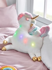 White Light Up Unicorn Cushion - Image 1 of 4