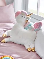 White Light Up Unicorn Cushion - Image 2 of 4