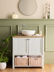 Chalk Malvern Vanity Unit Under Sink Storage Unit - Image 1 of 11