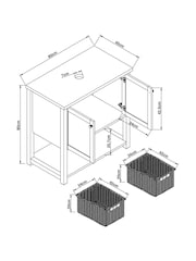 Chalk Malvern Vanity Unit Under Sink Storage Unit - Image 4 of 11