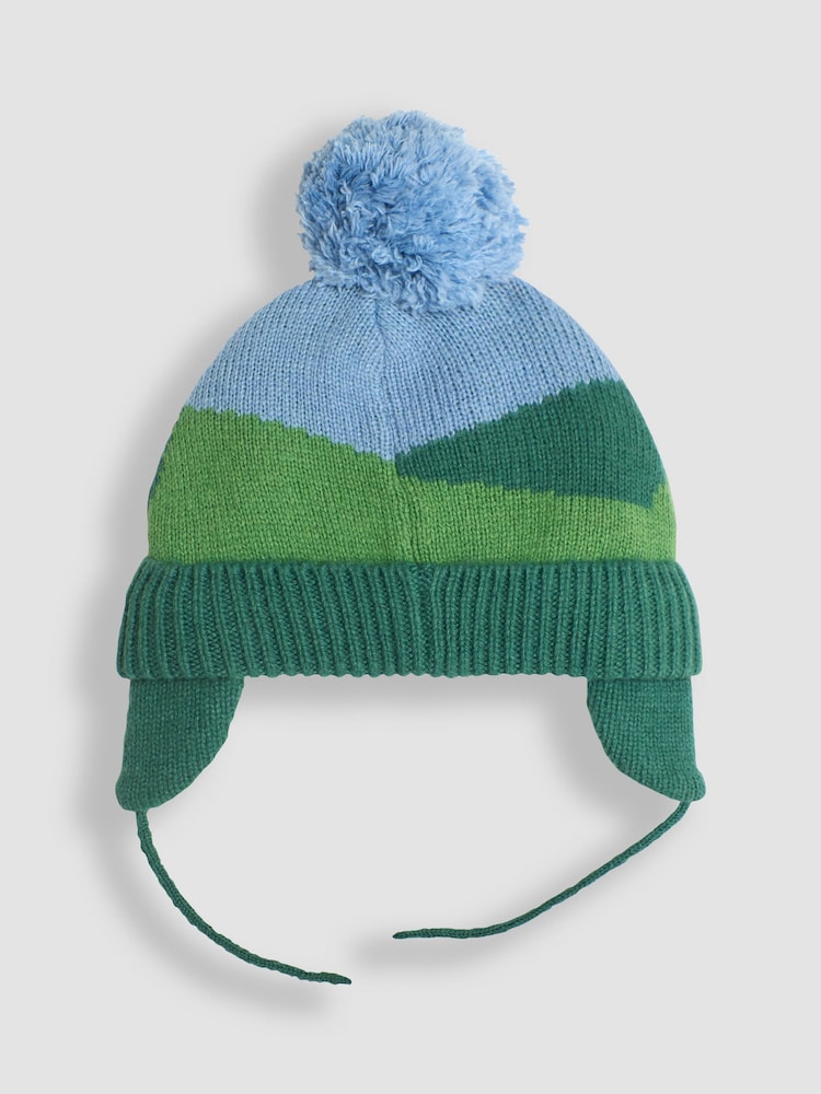 JoJo Maman Bébé Blue Tractor Scene Hat - Image 2 of 3 JoJo Maman Bébé Blue Tractor Scene Hat - Image 2 of 3