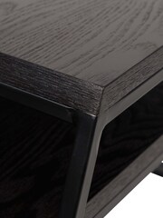 Pacific Set of 2 Black Ash Veneer and Metal Coffee Tables - Image 5 of 6