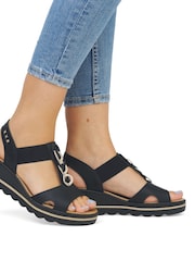 Rieker Womens Elastic Stretch Sandals - Image 1 of 9