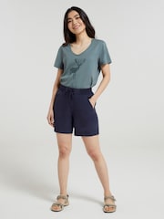 Mountain Warehouse Blue Womens Explorer Lightweight Casual Shorts - Image 1 of 5