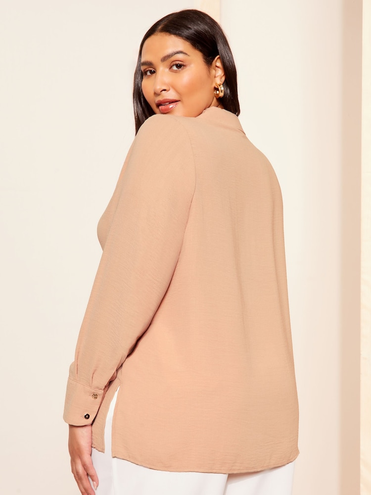 Curves Like These Pink Long Sleeve Relaxed Shirt - Image 4 of 4