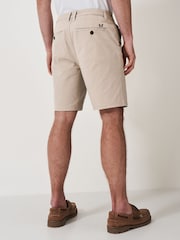 Crew Clothing Natural Classic Bermuda Cotton Stretch Chino Shorts - Image 2 of 4