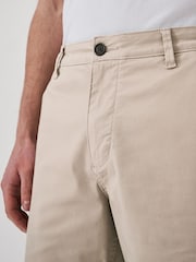 Crew Clothing Natural Classic Bermuda Cotton Stretch Chino Shorts - Image 3 of 4