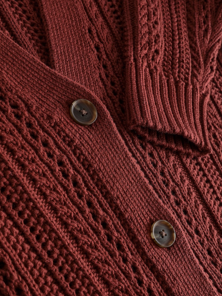 Gap Brown Textured Cardigan - Image 3 of 3