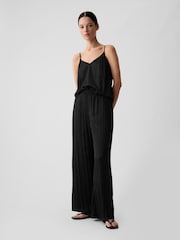 Gap Black Pleated Satin Camisole - Image 3 of 5