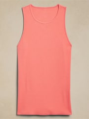Banana Republic Orange Ribbed Cutaway Tank Top - Image 3 of 3