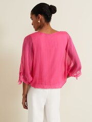 Phase Eight Pink Madison Silk Blouse - Image 2 of 6