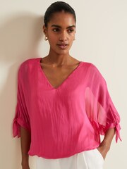 Phase Eight Pink Madison Silk Blouse - Image 4 of 6