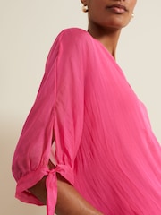 Phase Eight Pink Madison Silk Blouse - Image 5 of 6