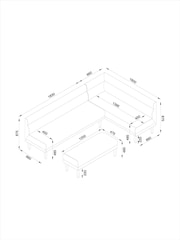 Chunky Weave Mid Natural Hayford Dining Table and Corner Bench Set - Image 4 of 10