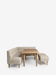 Chunky Weave Mid Natural Hayford Dining Table and Corner Bench Set - Image 8 of 10
