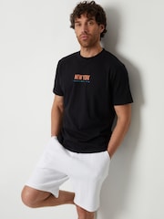 Threadbare White Waffle Texture Sweat Shorts - Image 1 of 4