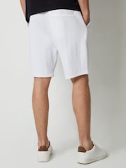 Threadbare White Waffle Texture Sweat Shorts - Image 2 of 4