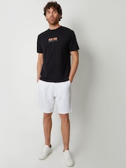 Threadbare White Waffle Texture Sweat Shorts - Image 3 of 4