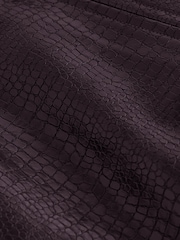 Brown Faux Leather Knee Skirt - Image 7 of 7