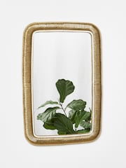Oliver Bonas Gold Metal Lucia Ribbed Wall Mirror - Image 1 of 1