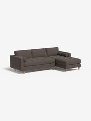 MADE.COM Basket Weave Mocha Scott Right Hand Facing Corner Sofa - Image 1 of 4