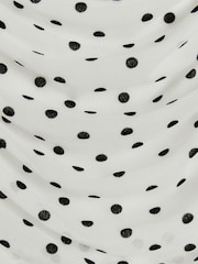 River Island White Spot Ruched Bardot Top - Image 4 of 4