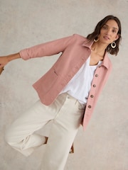 White Stuff Pink Carrie Denim Jacket - Image 1 of 7