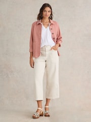 White Stuff Pink Carrie Denim Jacket - Image 2 of 7